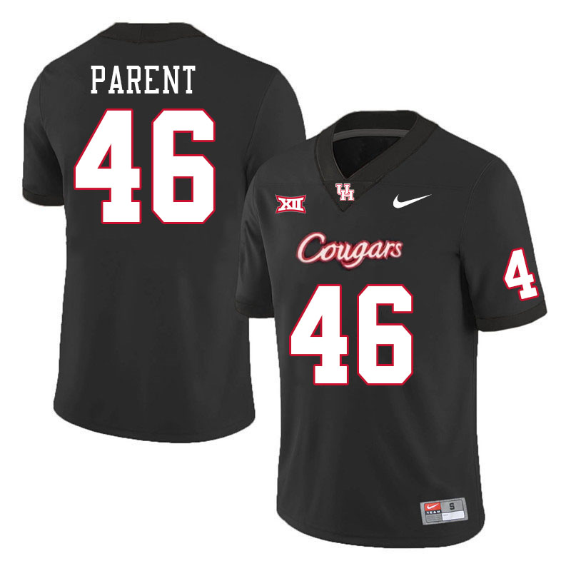 Men #46 Pierson Parent Houston Cougars College Football Jerseys Stitched-Black